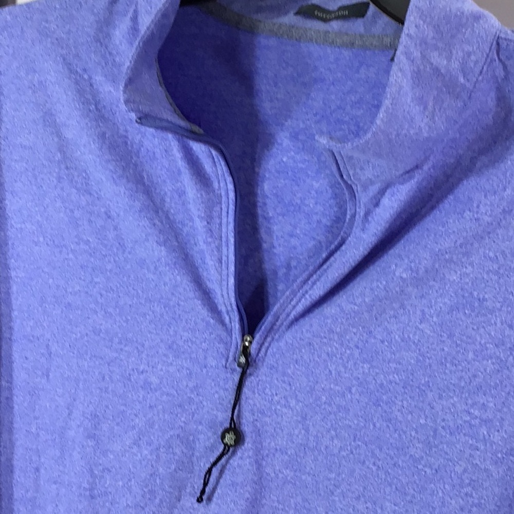 Turtleson heathered blue zip neck pullover XL NWOT - Picture 5 of 12